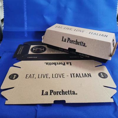 kualitas  Pizza Packaging Paper Packaging Box Featuring Gravure Printing Surface Handling Constructed from Paper Suitable for Food Industry Packaging Pabrik