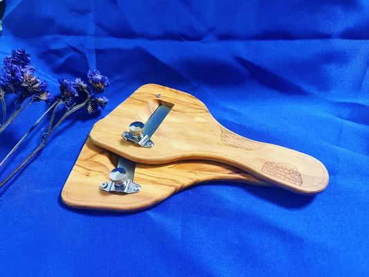 kualitas  New style truffle slicer Olive wood with customized logo 220x110x8mm Pabrik