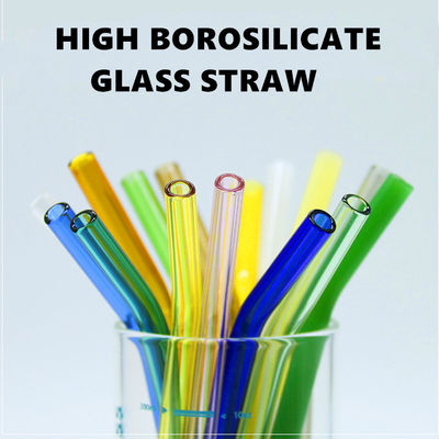 kualitas  Heat Resistant Drinking Borosilicate Glass Straw Eco Friendly Pabrik