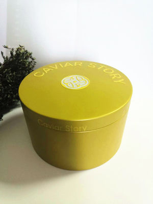 Kotak Kaleng Kaviar Vakum Kosong Untuk 30g / 50g Kaviar Dengan Logo Sapu Mopp