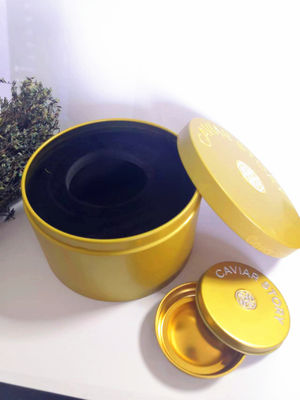 Kotak Kaleng Kaviar Vakum Kosong Untuk 30g / 50g Kaviar Dengan Logo Sapu Mopp