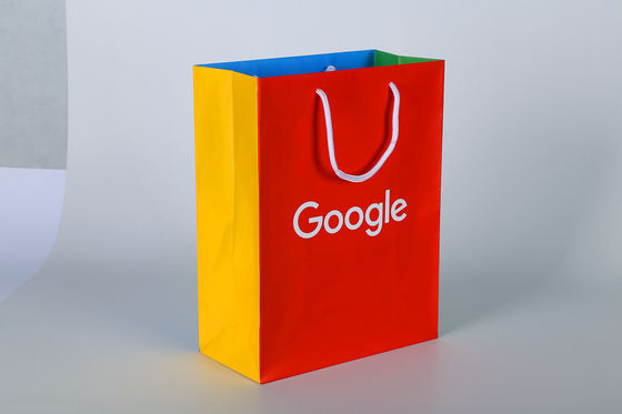 2022 desain baru Custom Printed Paper Gift Bags Dengan tali kapas