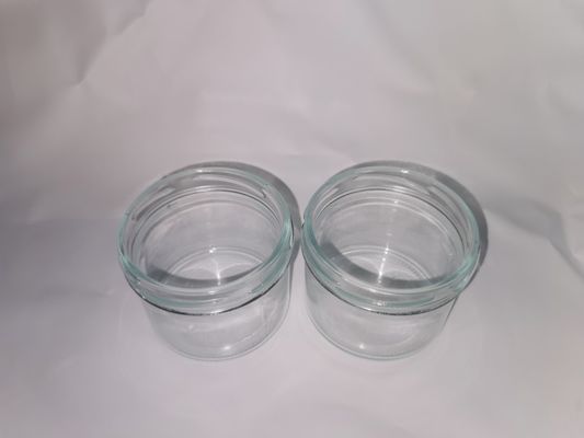 Berkualitas tinggi Makanan transparan Caviar kaca toples standar 8OZ 240ml Dengan tutup logam