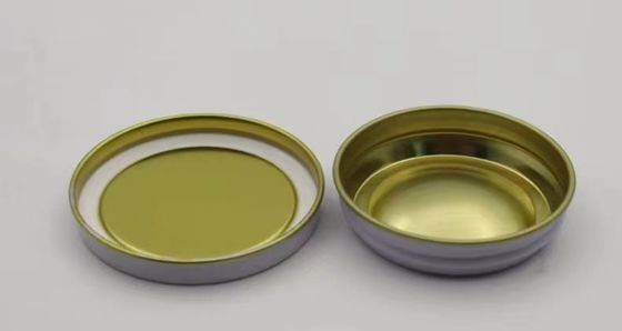 0.28mm Food Grade Tinplate Kaviar Packaging Vacuum Empty Can 30g dan 50g dengan tutup datar