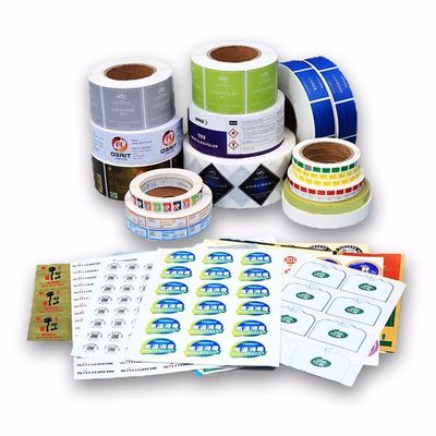 Water Resistant Vinyl Business Stickers Logo Ditcetak Dengan Kertas / PVC / Bahan Pet