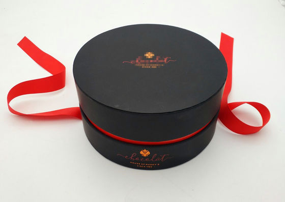Kotak Hadiah Kertas Kekuatan Makanan, Kotak Kardus Bulat Dengan Tutup Logo Khusus