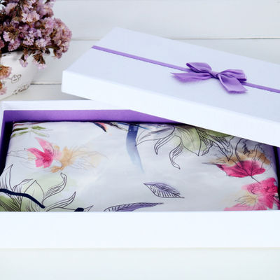 Handmade kotak hadiah persegi panjang kaku, kotak kemasan kertas kaku papan khusus