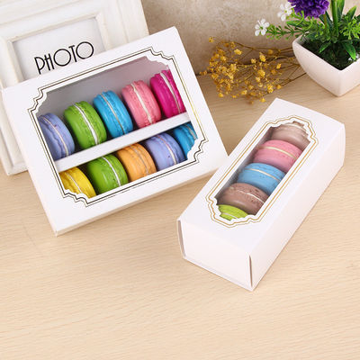 Kotak Kemasan Makanan Makaron yang Dipersonalisasi Dengan Jendela Terbuka 15.7x12.8x5.8cm