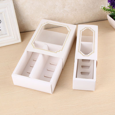 Kotak Kemasan Makanan Makaron yang Dipersonalisasi Dengan Jendela Terbuka 15.7x12.8x5.8cm