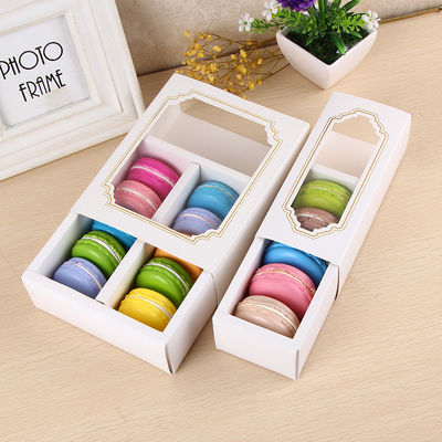 Kotak Kemasan Makanan Makaron yang Dipersonalisasi Dengan Jendela Terbuka 15.7x12.8x5.8cm