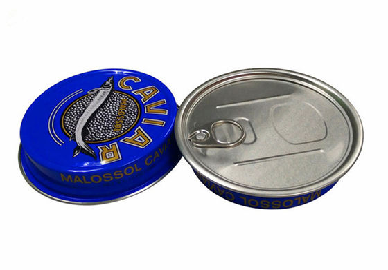 3.5oz 7oz Ring Pull Kaviar Packaging Container, Aluminium Kaviar Tin Box