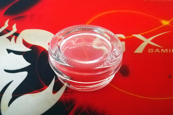 Grosir tinggi transparan 0.5oz 15-20 gram kaca caviar toples dengan tutup logam dalam warna yang berbeda