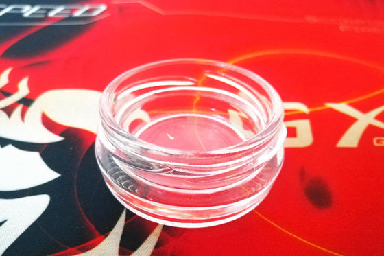 Grosir tinggi transparan 0.5oz 15-20 gram kaca caviar toples dengan tutup logam dalam warna yang berbeda