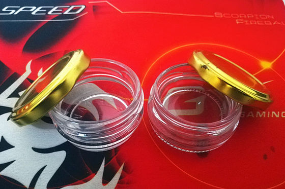 Toples Kaviar Kaca Transparan Tinggi 1 oz 28-30 gram Dengan Tutup Logam FDA Disetujui