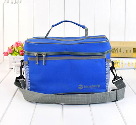 12 Kaleng Bir Beku Dingin Terisolasi Dingin Tas Tote Warna Biru Murni Untuk Keluarga