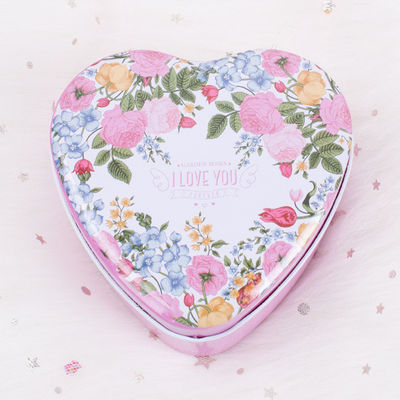 Kemasan Permen Kotak Tin Logam Bentuk Hati Untuk Hari Valentine Dan Ulang Tahun