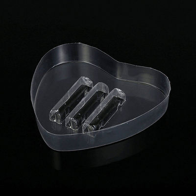 Cosmetic Lipstick Custom Metal Tin Box Bentuk Hati Dengan PVC Inner Tray
