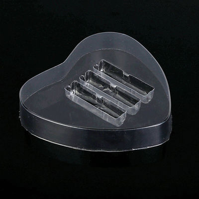 Cosmetic Lipstick Custom Metal Tin Box Bentuk Hati Dengan PVC Inner Tray
