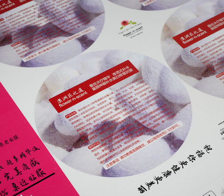 Full Color Logo Label Sticker Perekat Kuat Untuk Masker Kosmetik Wanita