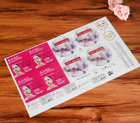 Full Color Logo Label Sticker Perekat Kuat Untuk Masker Kosmetik Wanita