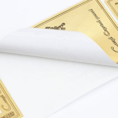 Matt Gold Logo Label Sticker, Multi Shape Print Label Botol Anggur Anda Sendiri