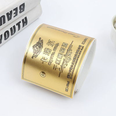 Matt Gold Logo Label Sticker, Multi Shape Print Label Botol Anggur Anda Sendiri