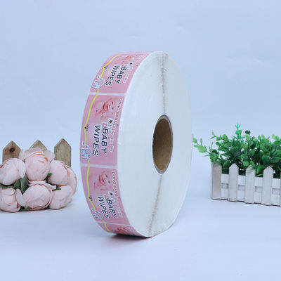 Waterproof Custom Printed Vinyl Sticker Self Adhesive Untuk Tisu Bayi