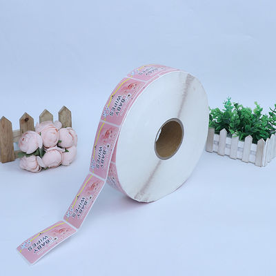 Waterproof Custom Printed Vinyl Sticker Self Adhesive Untuk Tisu Bayi