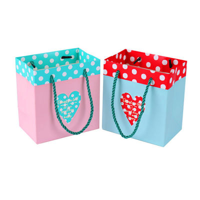 Tas belanja kertas cetak khusus, tas hadiah kertas pribadi dengan pegangan pita