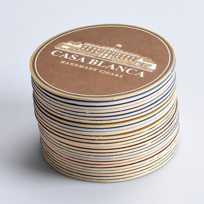 Waterproof promotional drink coasters bentuk bulat dengan ISO FDA disetujui