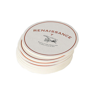 Eco Friendly Paper Promotional Drink Coasters Custom Shape Tahan Suhu Tinggi