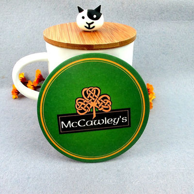 Eco Friendly Paper Promotional Drink Coasters Custom Shape Tahan Suhu Tinggi