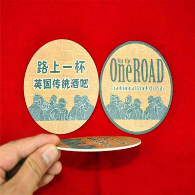 Disposable promotional drink coasters, personalized paper drink coasters (Menggunakan satu kali promo minuman),