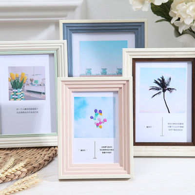 Waterproof Custom Photo Frame Sign Holder 3 Warna, dipasang di dinding / Stand Meja