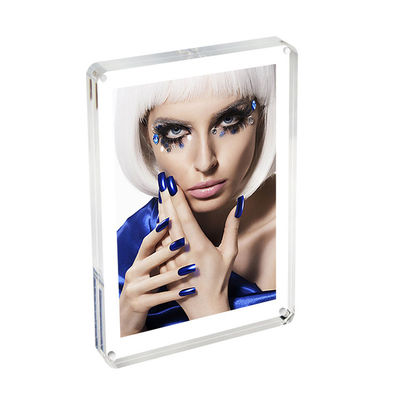 High Clear Magnetic Custom Photo Frame Bahan akrilik dengan sisi ganda