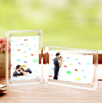 High Clear Magnetic Custom Photo Frame Bahan akrilik dengan sisi ganda