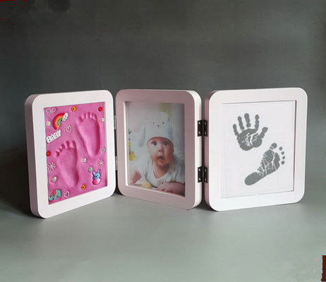 Bingkai Foto Kayu Pribadi, Luxury Triple Picture Frame Logo Dicetak