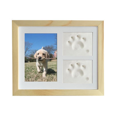 Kayu Custom Photo Frame 28x23CM Untuk Anjing Atau Kucing Pet Paw Picture Display