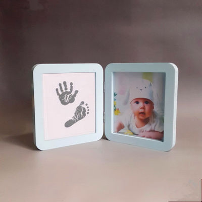 Bahan Kayu Frame Foto Khusus 12 Bulan Baby Handprint And Footprint Kit