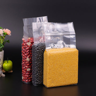 Kantong penyimpanan makanan vakum kelas makanan, kantong makanan plastik transparan berlapis warna