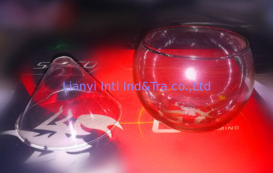 Dapur Kaca Kaviar Server, Kaviar Bentuk Bulat Piring Plus Bowl Untuk Es
