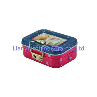 Kothak Tin Logam Kecil Dengan Tiga Lapisan Untuk Menyimpan Mainan Anak