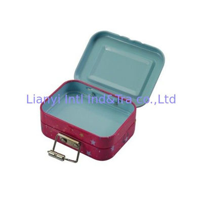 Kothak Tin Logam Kecil Dengan Tiga Lapisan Untuk Menyimpan Mainan Anak