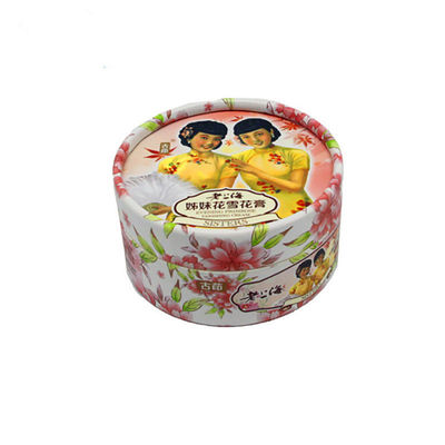 Desain kustom Perawatan Kulit Bundar Kertas Kekuatan Kotak Hadiah Kemasan Handmade Container