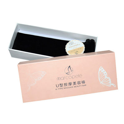 Ukuran Custom Pijat Beauty Bar Kotak Hadiah Kertas Kental Dengan Eva Inner Tray