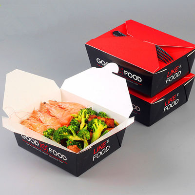 Kotak kemasan makanan kertas untuk makan siang, kotak kemasan ritel mini