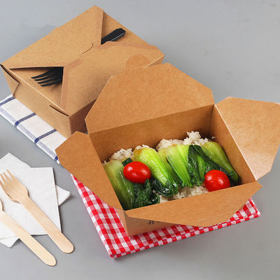 Satu kali pakai untuk dibawa pulang Kerajinan kertas Makan siang Kotak makanan Kotak makanan kertas Standar
