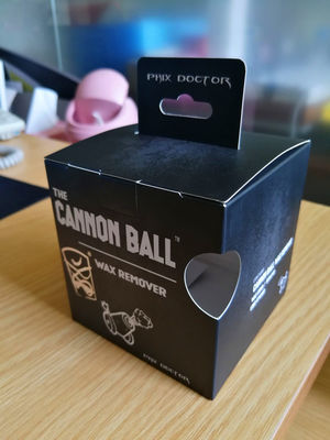 Pencetakan Bola Cannon Hitam Lemparan Kothak Kertas Khusus Untuk Bola Anak