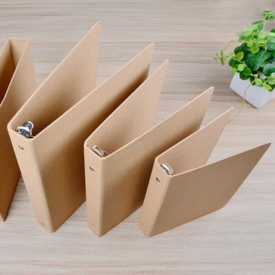 UV Coating A6 A5 Kraft Paper File Folder Dengan Ring Binded