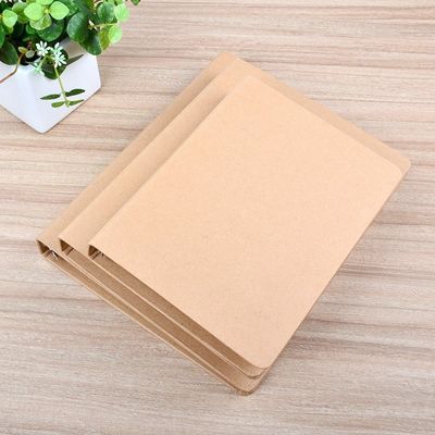 UV Coating A6 A5 Kraft Paper File Folder Dengan Ring Binded